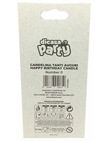 Dicasa Candelina Buon Compleanno - Numero 0